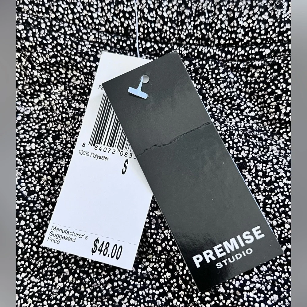 NWT Premise Studio Pull-on Black/Bronze Pencil Skirt-Size S